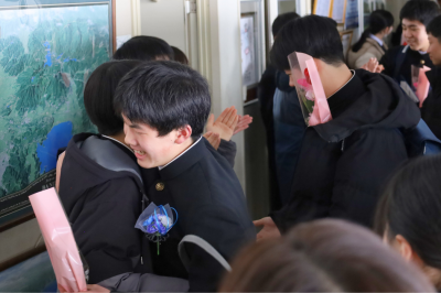 下級生とのお別れの様子