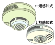 火災警報器（煙感知式・熱感知式）